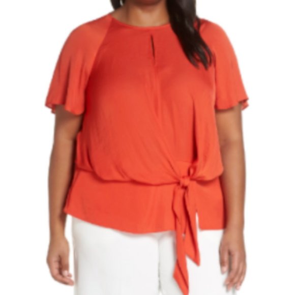vince camuto tie front top